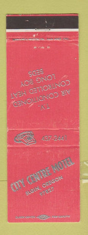 Matchbook Cover - City Centre Motel Elgin OR