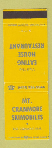 Matchbook Cover - Mount Cranmore Skimobiles North Conway NH YELLOW