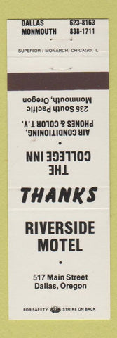 Matchbook Cover - Riverside Motel Dallas OR