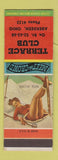 Matchbook Cover - Terrace Club Aberdeen OH pinup SAMPLE WEAR