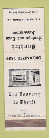 Matchbook Cover - Dunkirk Savings and Loan NY WEAR