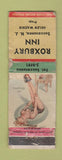 Matchbook Cover - Roxbury Inn Succasunna NJ pinup POOR