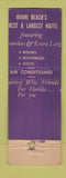 Matchbook Cover - Carib Motel Miami Beach FL 30 Stick MISCUT
