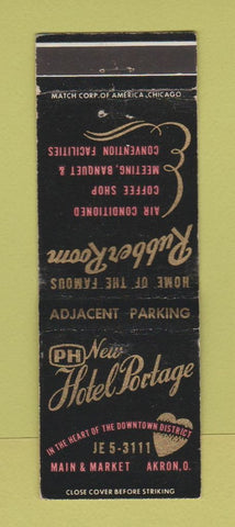 Matchbook Cover - New Hotel Portage Akron OH