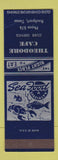 Matchbook Cover - Theodore Cafe Rockport TX low phone # SAMPLE