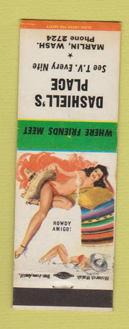 Matchbook Cover - Dashiell's Place Marlin WA low phone # pinup