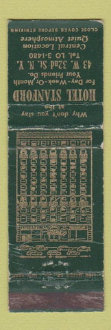 Matchbook Cover - Hotel Stanford New York City WEAR