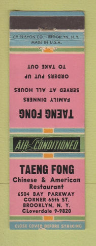 Matchbook Cover - Taeng Fong Chinese Restaurant Brooklyn NY WEAR