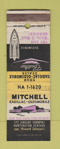 Matchbook Cover - Mitchell Cadillac Oldsmobile Huntington Station NY WEAR