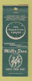 Matchbook Cover - Miller Bros Vending Hershey Lancaster Harrisburg PA BOBTAIL