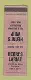 Matchbook Cover - Henri's Whip Long Beach Torrance CA WORN