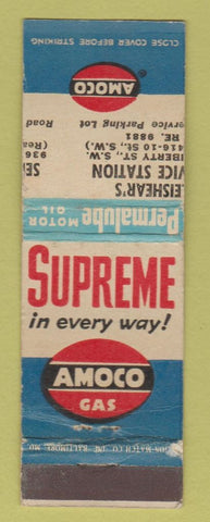 Matchbook Cover - Amoco oil gas  WEAR