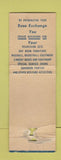 Matchbook Cover - Parks Air Force Base CA WORN