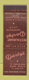 Matchbook Cover - Darby's Restaurant Miami Beach FL