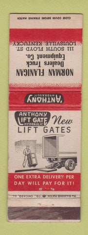 Matchbook Cover - Norman Flanigan Anthony Lift Gates Louisville KY WEAR
