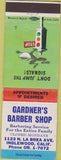 Matchbook Cover - Gardner's Barber Shop Inglewood CA