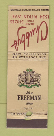 Matchbook Cover - Freeman Men's Shoes Chubby's WEAR