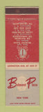 Matchbook Cover - Bemont Plaza Hotel New York City