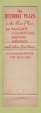 Matchbook Cover - Bemont Plaza Hotel New York City