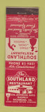 Matchbook Cover - Southland Restaurant Richmond VA WEAR