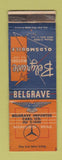 Matchbook Cover - Belgrave Mercedes Benz Oldsmobile Great Neck LI NY WORN