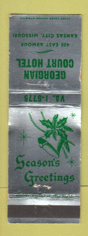 Matchbook Cover - Georgian Court Hotel Kansas City MO Christmas WORN