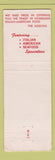 Matchbook Cover - Asselta's Restaurant Wildwood Crest NJ Italian