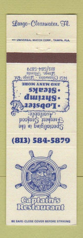 Matchbook Cover - Captain's Restaurant Largo Clearwater FL