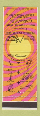 Matchbook Cover - Hopkins House Breezy Point Brainerd Hopkins Golden Valley MN