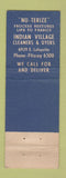 Matchbook Cover - Indian Village Cleaners Dyers