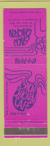 Matchbook Cover - Asnow Chicken Cafe New Haven CT WEAR