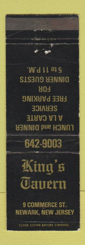 Matchbook Cover - King's Tavern Newark NJ