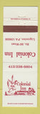 Matchbook Cover - Colonial Inn Ligonier PA