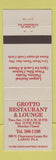 Matchbook Cover - Grotto Restaurant Lounge Largo FL