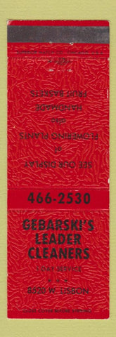 Matchbook Cover - Gebarski's Leader Cleaners