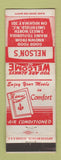 Matchbook Cover - Nelson's Restaurant Smithfield NC WEAR