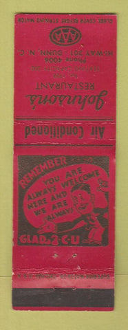 Matchbook Cover - Johnson's Restaurant Dunn NC WEAR