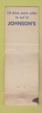 Matchbook Cover - Johnson's Restaurant Dunn NC WEAR