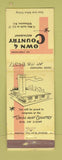 Matchbook Cover - Town & Country Restaurant Williamston N WEAR