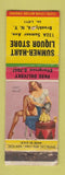 Matchbook Cover - Sumner Hart Liquor Store Brooklyn NY pinup POOR