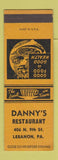 Matchbook Cover - Danny's Restaurant Lebanon PA SAMPLE