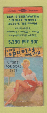 Matchbook Cover - Joe & Dee's Milwaukee WI pinup BOBTAIL