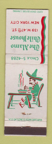 Matchbook Cover - Alamo Chile House New York City Mexican