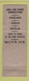 Matchbook Cover - Alamo Chile House New York City Mexican