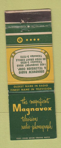 Matchbook Cover - Magnavox TV Soundview Radio  WEAR