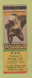 Matchbook Cover - Duo Plumbing HEAting Brooklyn NY WORN