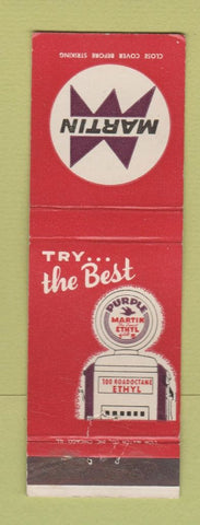 Matchbook Cover - Martin oil gas