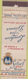 Matchbook Cover - Seiler's House Lexington MA