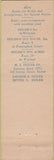 Matchbook Cover - Seiler's House Lexington MA