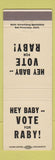 Matchbook Cover - Vote for Raby Robert Raby CA?
